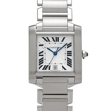 カルティエ タンク フランセーズ LM W51002Q3 シルバー メンズ 時計 【中古】【wristwatch】