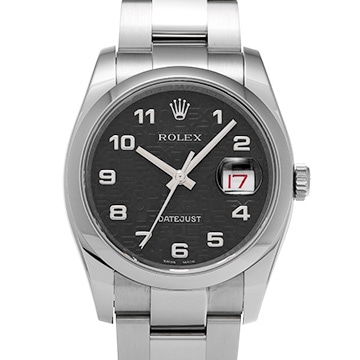 ロレックス デイトジャスト 116200 ブラックコンピュータ メンズ 時計 【中古】【wristwatch】