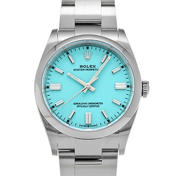 ロレックス オイスターパーペチュアル 36 126000 ターコイズブルー メンズ 時計 【中古】【wristwatch】