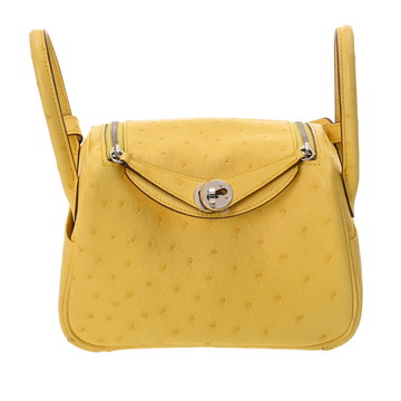 エルメス リンディ ミニ  ジョーヌシトロン オーストリッチ レディース バッグ 【中古】【bag】