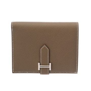 エルメス ベアン コンパクト エトゥープ ヴォーエプソン レディース 財布 【中古】【purse】