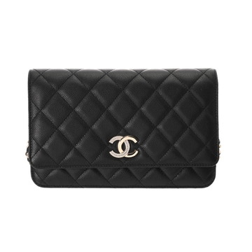 シャネル マトラッセ チェーンウォレット  ブラック AP3267 グレインドカーフスキン レディース バッグ 【中古】【bag】