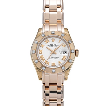 ロレックス デイトジャスト パールマスター 80315 ホワイト レディース 時計 【中古】【wristwatch】