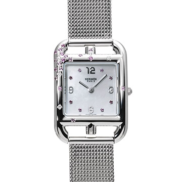 エルメス ケープコッド PM CC1.233 ホワイトシェル/サファイア レディース 時計 【中古】【wristwatch】