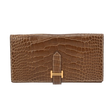 エルメス ベアン スフレ オリガン アリゲーターリセ ユニセックス 財布 【中古】【purse】