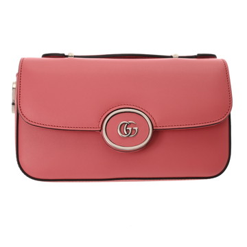 グッチ ダブルG ショルダーバッグ ピンク 739722 520981 レザー レディース バッグ 【中古】【bag】