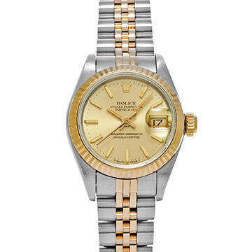 ロレックス デイトジャスト 69173 シャンパン レディース 時計 【中古】【wristwatch】