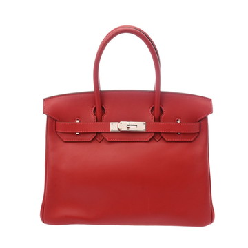 エルメス バーキン 30 ルージュカザック ヴォースイフト レディース バッグ 【中古】【bag】