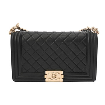 シャネル ボーイシャネル チェーンショルダー 25cm  ブラック A67086 ラムスキン レディース バッグ 【中古】【bag】