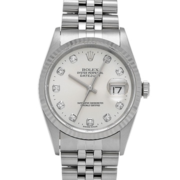 ロレックス デイトジャスト 16234G シルバー/ダイヤモンド メンズ 時計 【中古】【wristwatch】