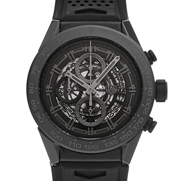 タグ ホイヤー カレラ キャリバーホイヤー01 クロノグラフ CAR2A90.FT6071 ブラック メンズ 時計 【中古】【wristwatch】