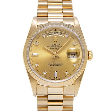 ロレックス デイデイト 18238A シャンパン/ダイヤモンド メンズ 時計 【中古】【wristwatch】