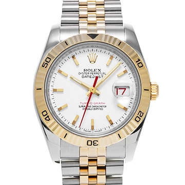 ロレックス デイトジャスト ターノグラフ 116263 ホワイト メンズ 時計 【中古】【wristwatch】