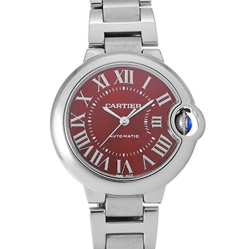 カルティエ バロンブルー ドゥ カルティエ 33mm WSBB0052 レッド レディース 時計 【中古】【wristwatch】
