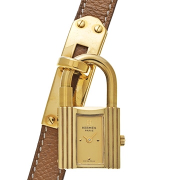 エルメス ケリーウォッチ KE1.201 シャンパン レディース 時計 【中古】【wristwatch】