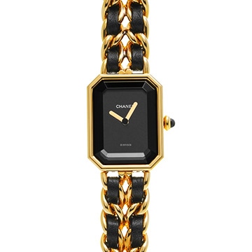 シャネル プルミエール L H0001 ブラック レディース 時計 【中古】【wristwatch】