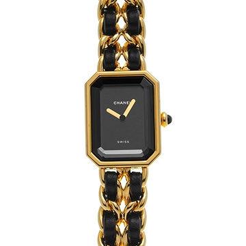 シャネル プルミエール M H0001 ブラック レディース 時計 【中古】【wristwatch】