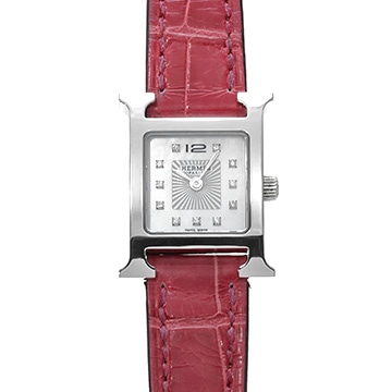 エルメス Hウォッチ HH1.110 ホワイトシェル/ダイヤモンド レディース 時計 【中古】【wristwatch】