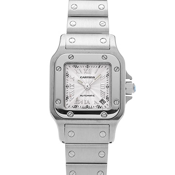 カルティエ サントス ガルベ SM 20周年限定 W20044D6 シルバー レディース 時計 【中古】【wristwatch】
