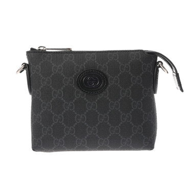 グッチ インターロッキング G ブラック 723306 498879 GGスプリームキャンバス/レザー レディース バッグ 【中古】【bag】