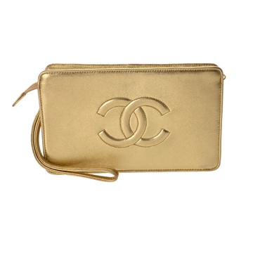シャネル クラッチバッグ ゴールド ラムスキン レディース バッグ 【中古】【bag】