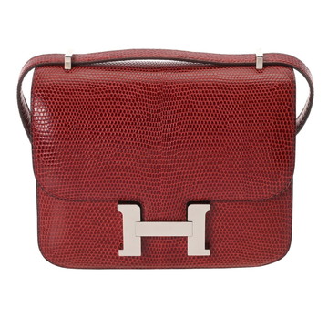 エルメス コンスタンス3 18 ルージュアッシュ リザード レディース バッグ 【中古】【bag】