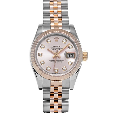 ロレックス デイトジャスト 179171G ピンク/ダイヤモンド レディース 時計 【中古】【wristwatch】