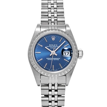 ロレックス オイスターパーペチュアル デイト 79240 ブルー レディース 時計 【中古】【wristwatch】