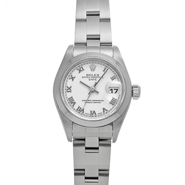 ロレックス オイスターパーペチュアル デイト 79160 ホワイト レディース 時計 【中古】【wristwatch】