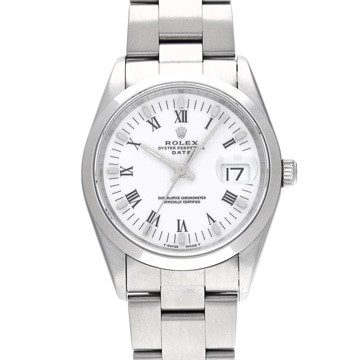 ロレックス オイスターパーペチュアル デイト 15200 ホワイト メンズ 時計 【中古】【wristwatch】