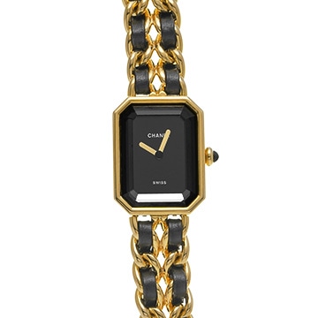 シャネル プルミエール M H0001 ブラック レディース 時計 【中古】【wristwatch】