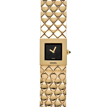 シャネル マトラッセ H0008 ブラック レディース 時計 【中古】【wristwatch】