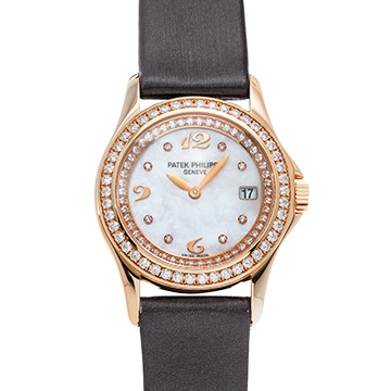 パテック フィリップ カラトラバ 4906/200R-001 ホワイトシェル/ダイヤモンド レディース 時計 【中古】【wristwatch】
