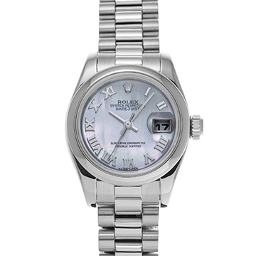 ロレックス デイトジャスト 179166NR ホワイトシェル レディース 時計 【中古】【wristwatch】
