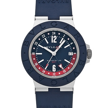 ブルガリ アルミニウム GMT BB40ATGMT ブルー メンズ 時計 【中古】【wristwatch】