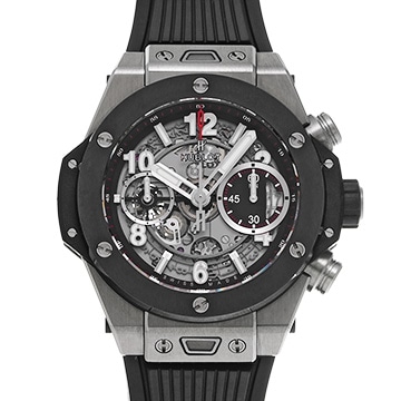 ウブロ ビッグバン ウニコ チタニウム セラミック 441.NM.1170.RX スケルトン メンズ 時計 【中古】【wristwatch】