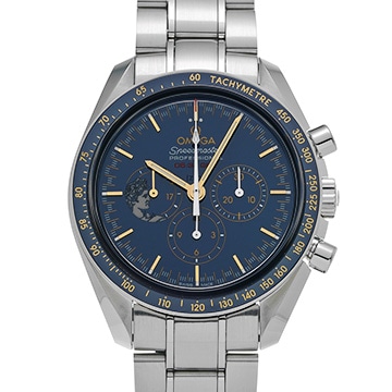 オメガ スピードマスター ムーンウォッチ プロフェッショナル アポロ17号 45th 311.30.42.30.03.001 ブルー メンズ 時計 【中古】【wristwatch】