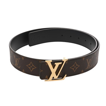 ルイ ヴィトン モノグラム ベルト LV イニシャル 30mm リバーシブル #90 ノワール M0566 モノグラムキャンバス/レザー メンズ 【中古】【other】