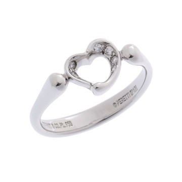 ティファニー オープンハート リング シルバー Pt950プラチナ レディース ジュエリー 【中古】【jewelry】