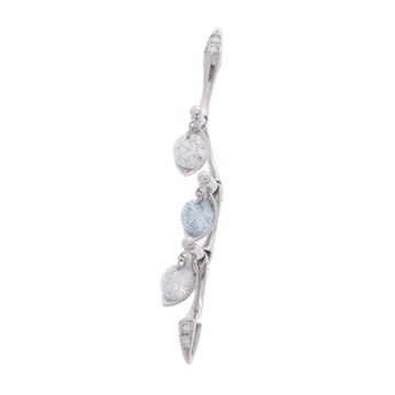 ノーブランド ブルーダイヤ ペンダントトップ シルバー K18ホワイトゴールド WG レディース ジュエリー 【中古】【jewelry】