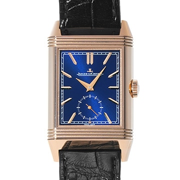 ジャガー ルクルト レベルソ トリビュート デュオ スモールセコンド Q3982590 ブルー/シルバー メンズ 時計 【中古】【wristwatch】