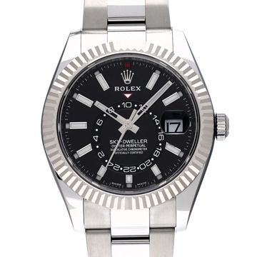 ロレックス スカイドゥエラー 326934 ブライトブラック メンズ 時計 【中古】【wristwatch】