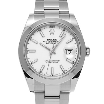 ロレックス デイトジャスト 41 126300 ホワイト メンズ 時計 【中古】【wristwatch】