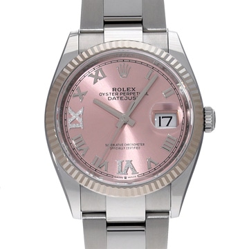 ロレックス デイトジャスト 36 126234 ピンク/ダイヤモンド メンズ 時計 【中古】【wristwatch】