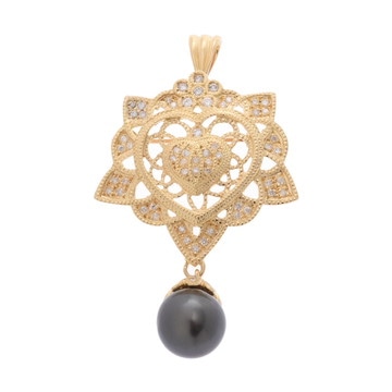 ノーブランド パールペンダントトップ ゴールド K18イエローゴールド YG レディース ジュエリー 【中古】【jewelry】
