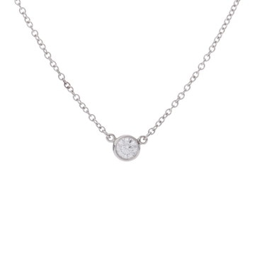 ティファニー バイザヤード ネックレス シルバー Pt950プラチナ レディース ジュエリー 【中古】【jewelry】