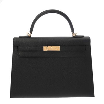 エルメス ケリー 32 外縫い 2WAY ブラック ヴォーエプソン レディース バッグ 【中古】【bag】