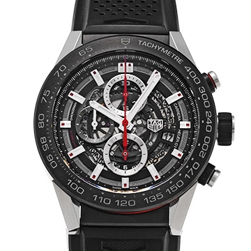 タグ ホイヤー カレラ キャリバーホイヤー01 クロノグラフ CAR2A1Z.FT6044 ブラック メンズ 時計 【中古】【wristwatch】