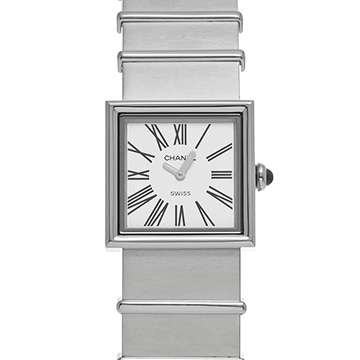 シャネル マドモアゼル H0827 ホワイト レディース 時計 【中古】【wristwatch】