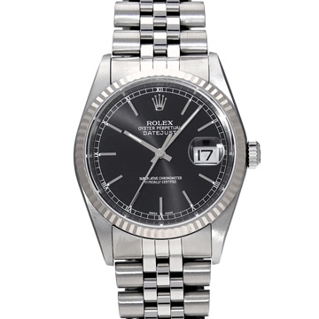 ロレックス デイトジャスト 16234 ブラック メンズ 時計 【中古】【wristwatch】